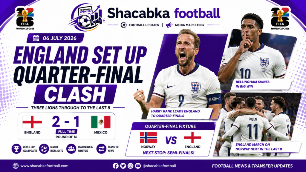 "England Set Up Quarter-Final Clash "