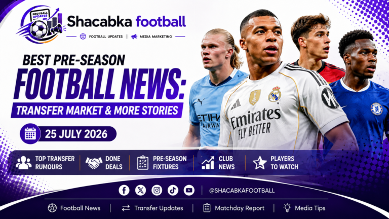 Latest football transfer news covering Manchester United, Arsenal, Chelsea, Liverpool, Real Madrid and Barcelona during the 2026 summer transfer window.
