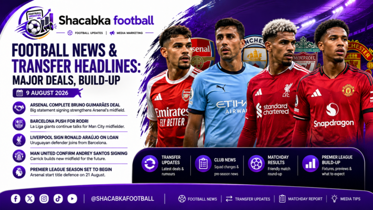 Football transfer news featuring Arsenal, Barcelona, Liverpool, Manchester United and Premier League updates.