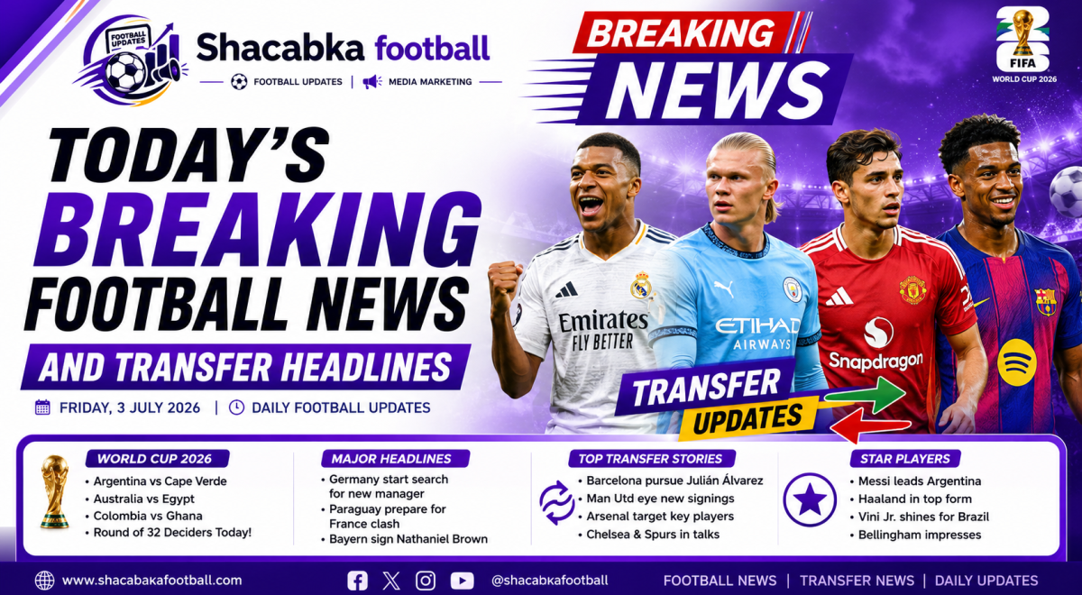 "Today’s Breaking football news and transfer Headlines "